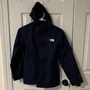 The North Face Kids Dark Blue Raincoat Size 10/12